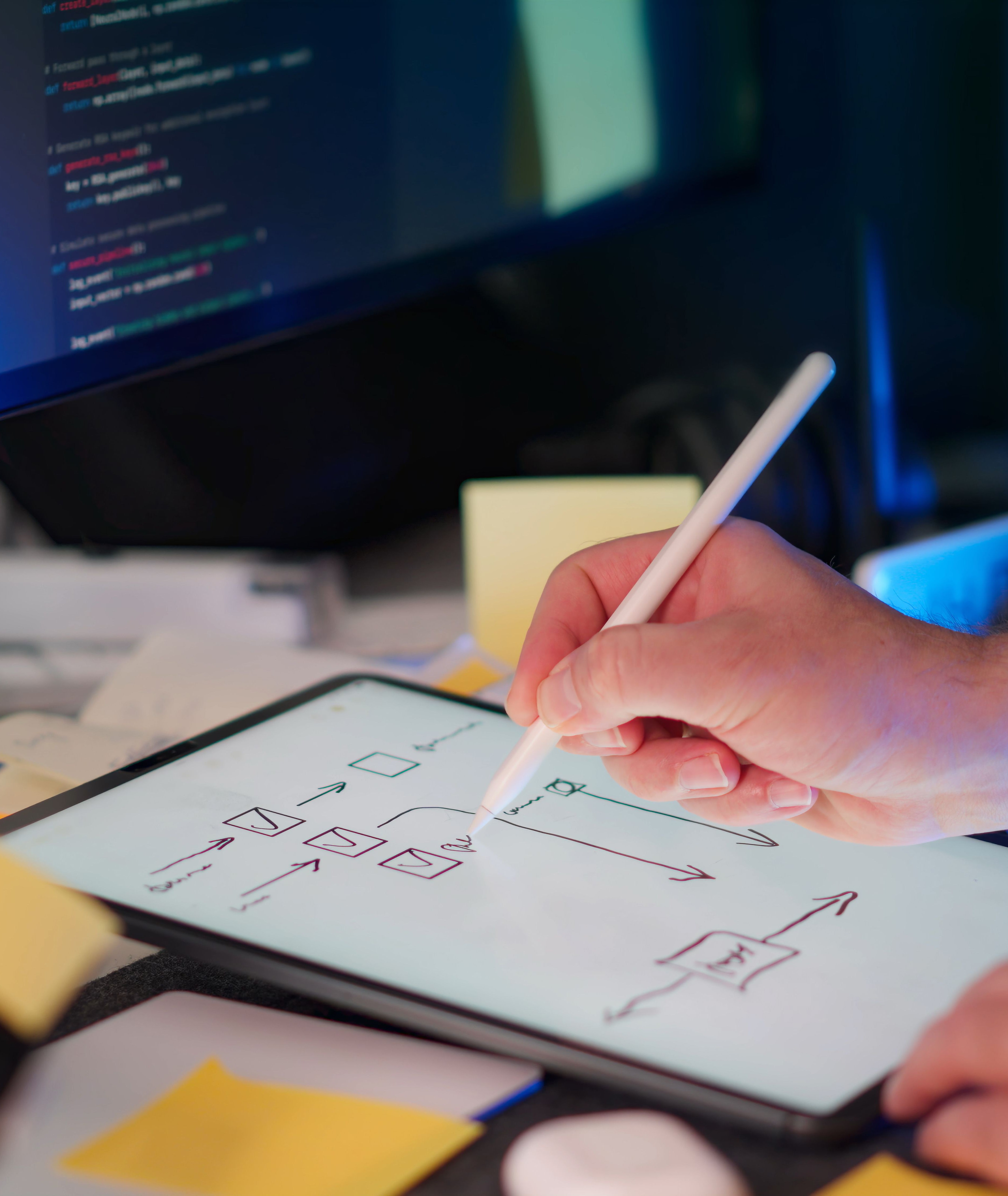 Enterprise software engineering team building a custom business application